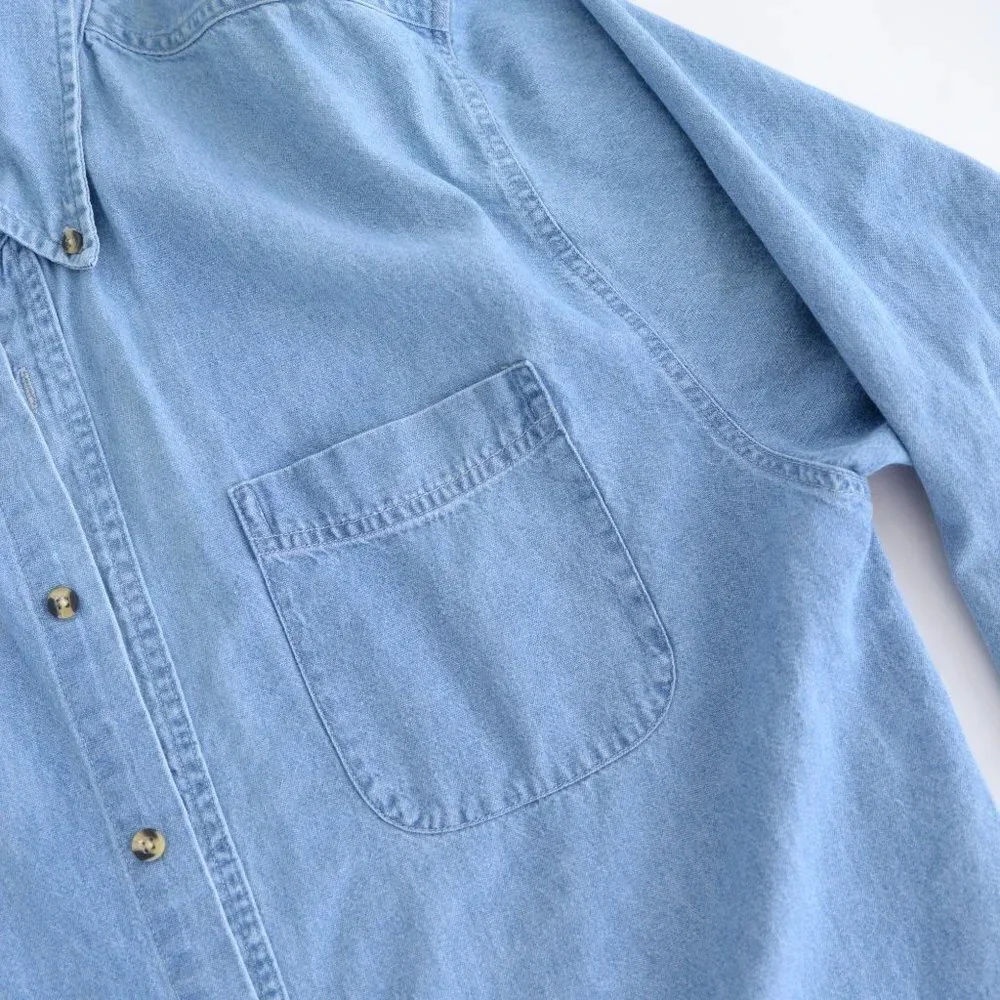 Vintage C  Port and Company 100% Cotton Grand Canyon Dancing Man Button Down - Picture 8 of 13